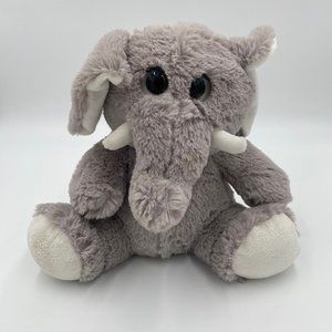 Inter American Products Elephant Plush 9” Stuffed Animal Toy Gray White Big Eyes